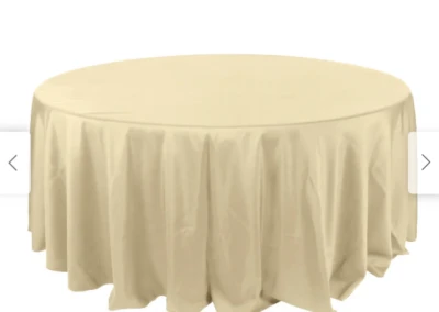 Champagne table linens